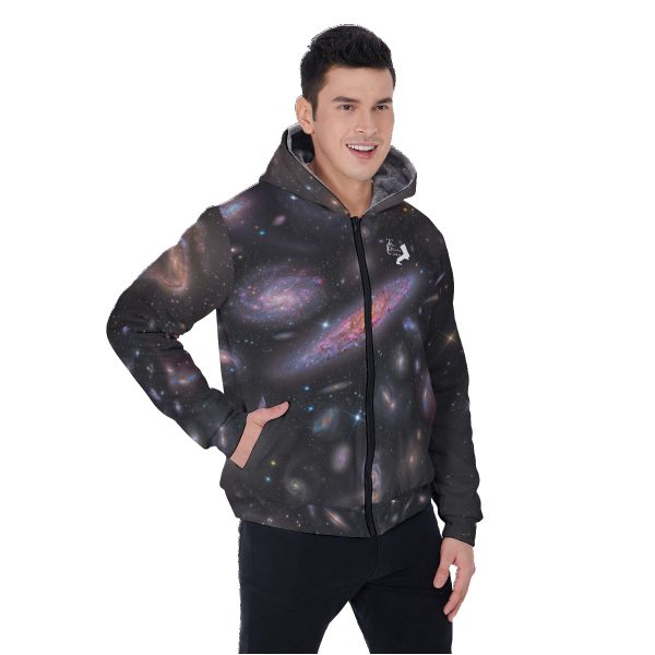 Galaxies Galore Sherpa Fleece Zip Up - Image 2